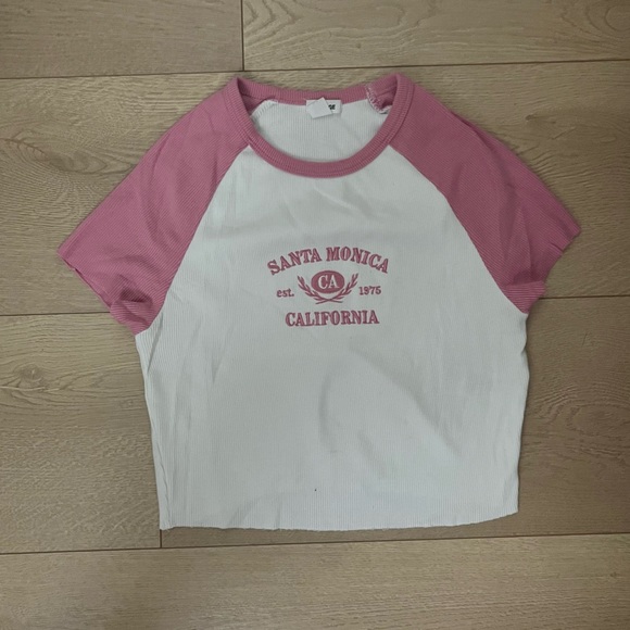 Garage Santa Monica Pink Crop Top - Picture 1 of 3